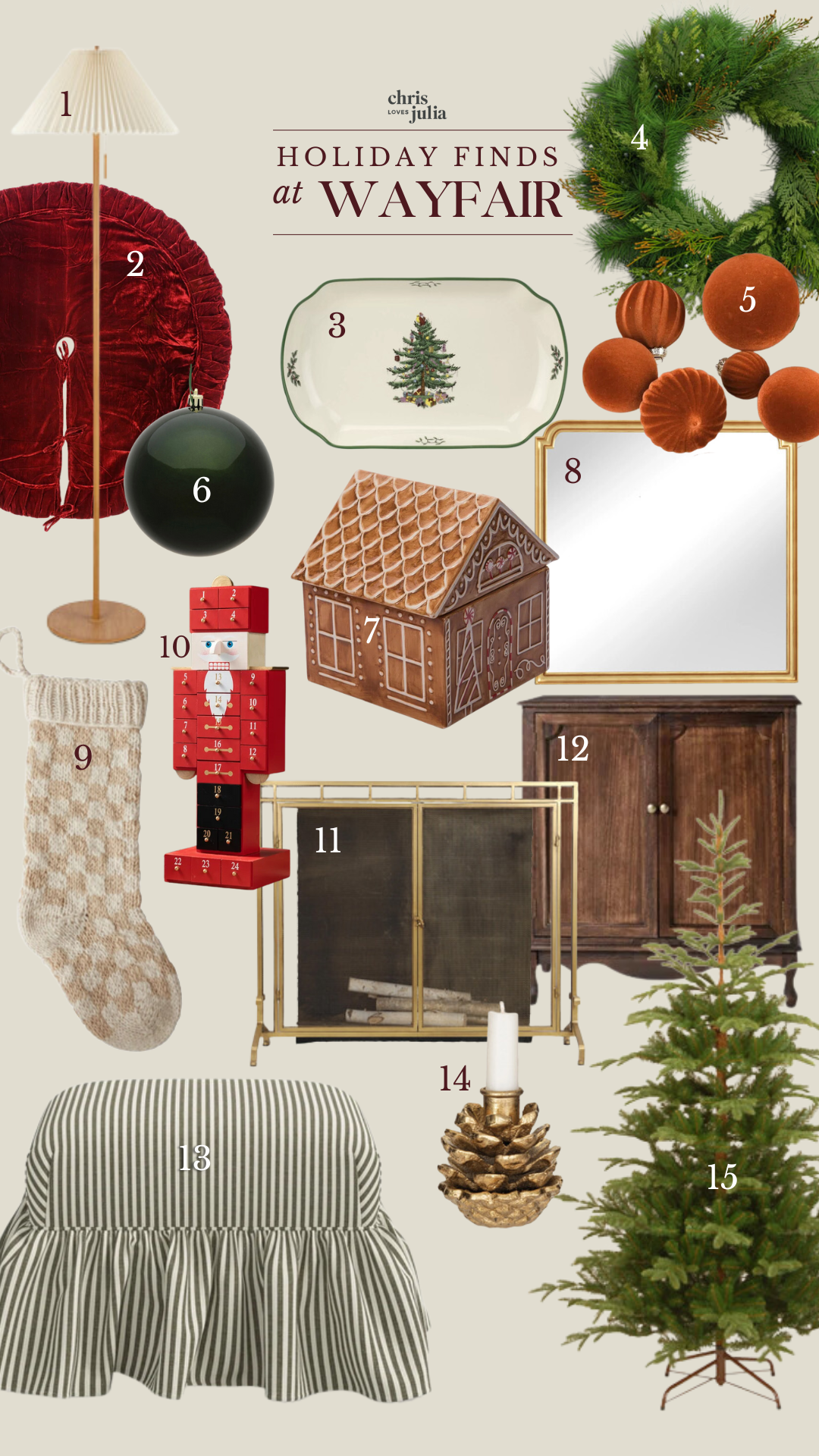 Wayfair Holiday Christmas collage round up