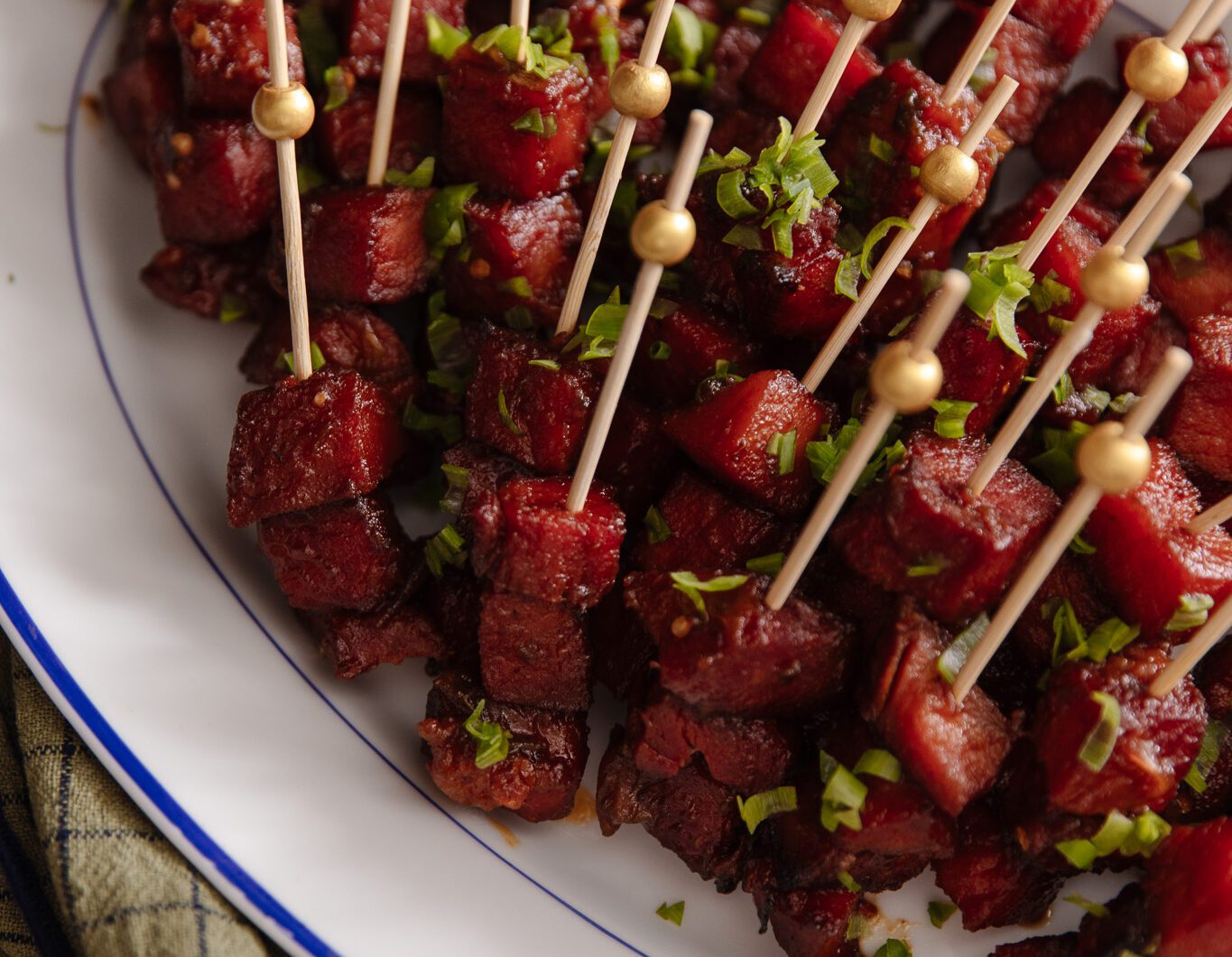 Candied Ham Skewers