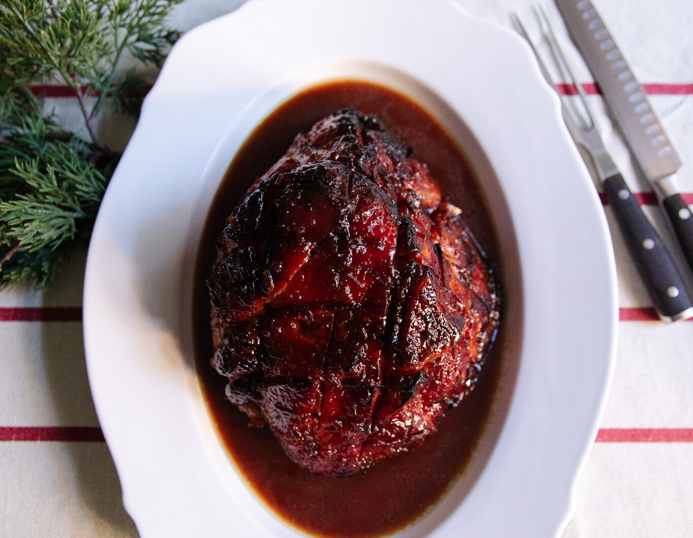 Cranberry-Glazed Ham