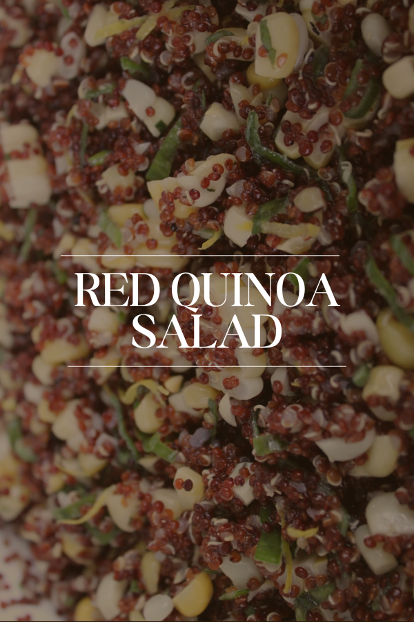 Red Quinoa Salad with Corn and Mint