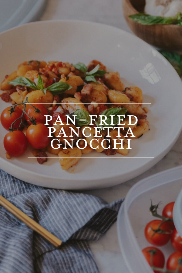 Pan-fried pancetta gnocchi