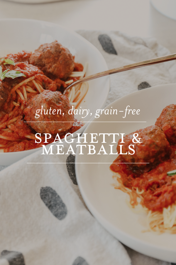 Spaghetti & meatballs (gluten, dairy, grain-free) Recipe