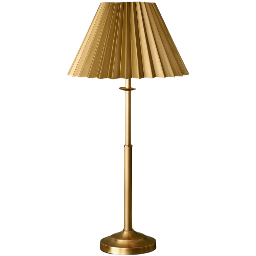Pottery Barn Teen Chris Loves Julia Table Lamp pleated shade gold