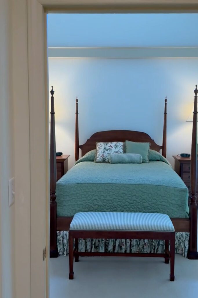 A four poster bed in a traditional style