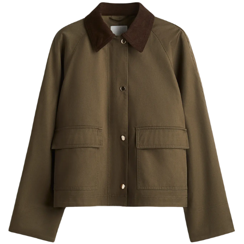 Jacket With Corduroy Collar