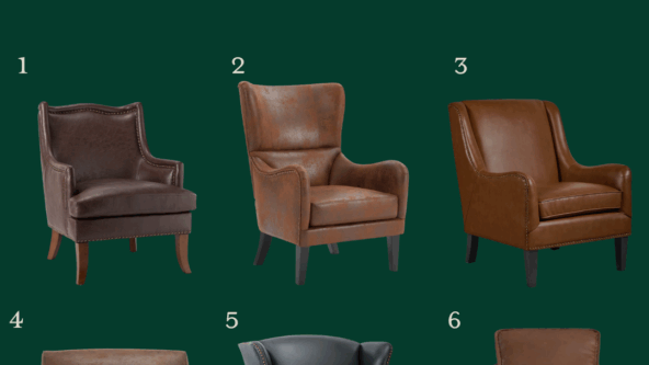 Leather armchairs from Wayfair