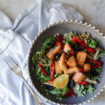 Mediterranean-Inspired Salmon Bowls on a counter