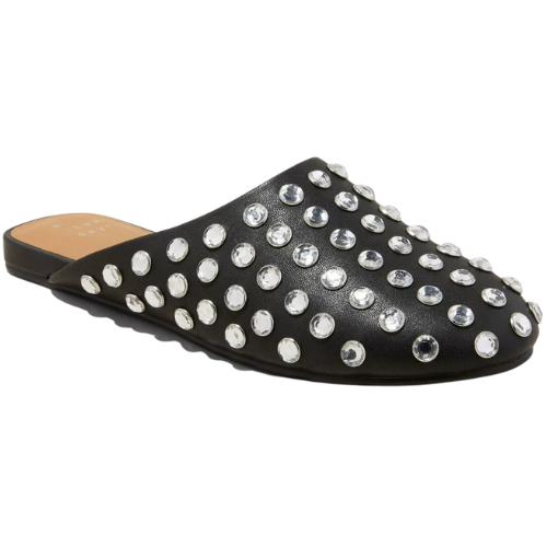 Target Women's Channing Slip On Mule Flats with Memory Foam Insole black rhinestone clog