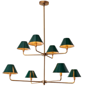 Chris Loves Julia Edie Two-Tier Chandelier - 8 Light Shades of Light