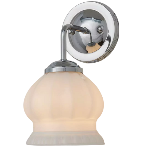 Chris Loves Julia Marlo Bath Sconce - Milk Glass Shades of Light