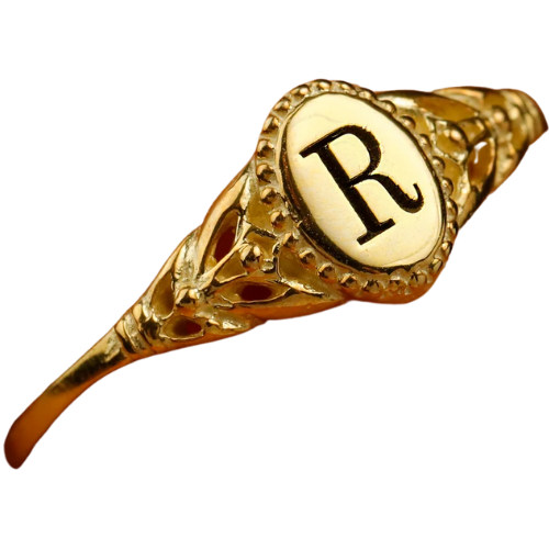 Etsy (US) Pinky Inital Rings for Women • Personalized 14K Gold signet