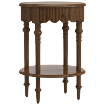 Pottery Barn Kids Chris Loves Julia Turned Wood Side Table