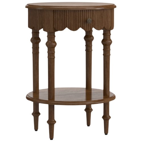 Pottery Barn Kids Chris Loves Julia Turned Wood Side Table