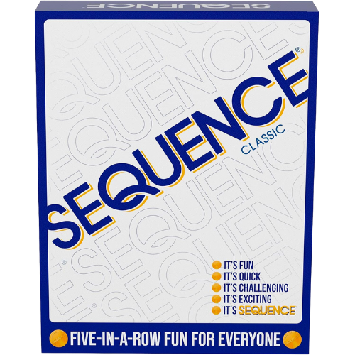 Amazon SEQUENCE- Original SEQUENCE Game with Folding Board, Cards and Chips by Jax ( Packaging may Vary ) White