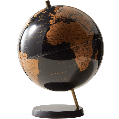 Modern Black Marble Globe + Reviews