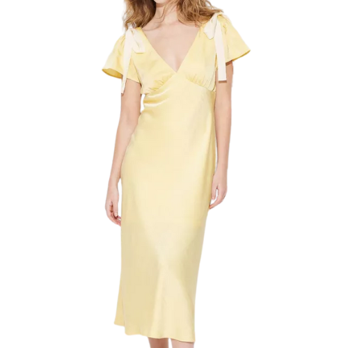 Target Women's Flutter Short Sleeve Maxi A-Line Dress - Wild Fable butter yellow