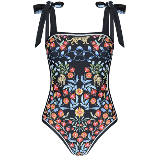 Nordstrom Night Imagination Reversible One Piece Swimsuit swim floral blue Jessie Zhao New York