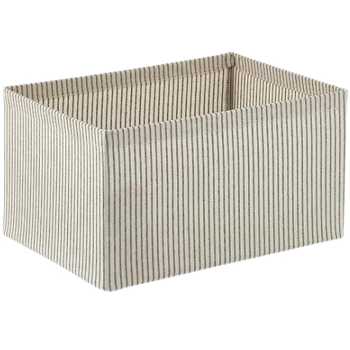 The Container Store Straight-Sided Open Storage Bin striped