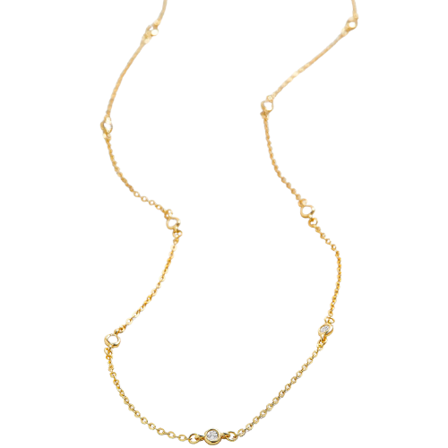 Baublebar Yasmine 18K Gold Necklace – Clear/Gold