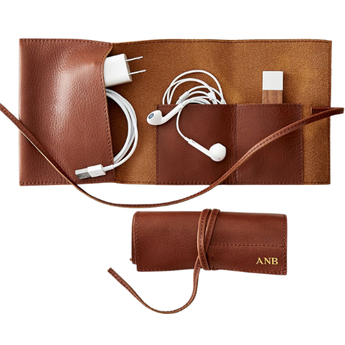 Mark and Graham Leather Charger Roll Up