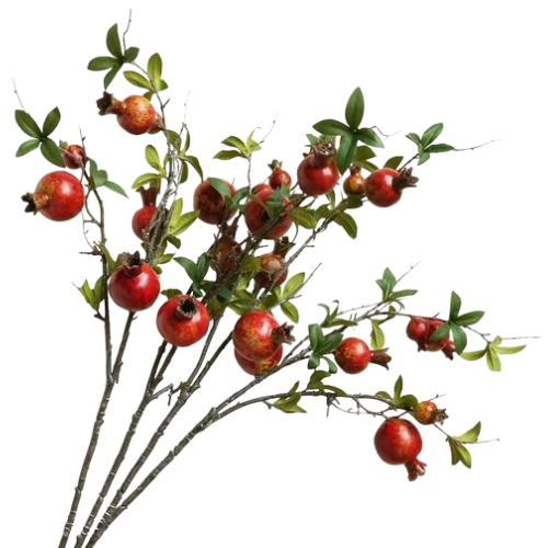 Pomegranate Tall Orange Artificial Flowers Walmart Stem Branch