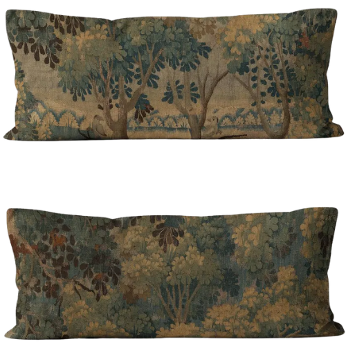 Etsy LA FAE Vintage Verdure III Tapestry Lumbar Pillow Cover