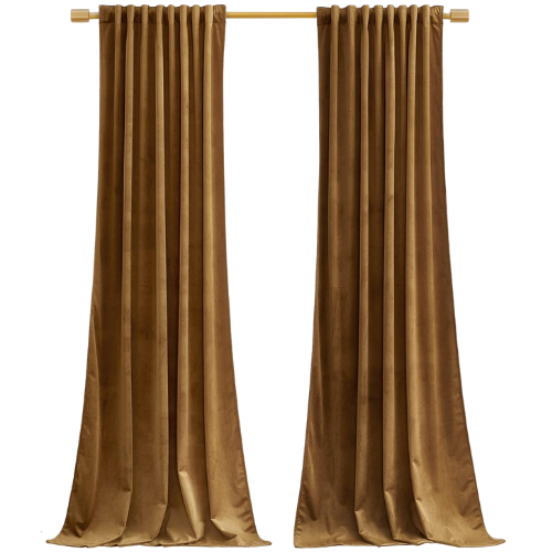 StangH Gold Velvet Curtains Amazon