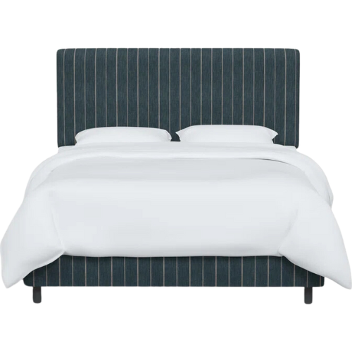 Wayfair North America Eisley Upholstered Standard Bed striped blue