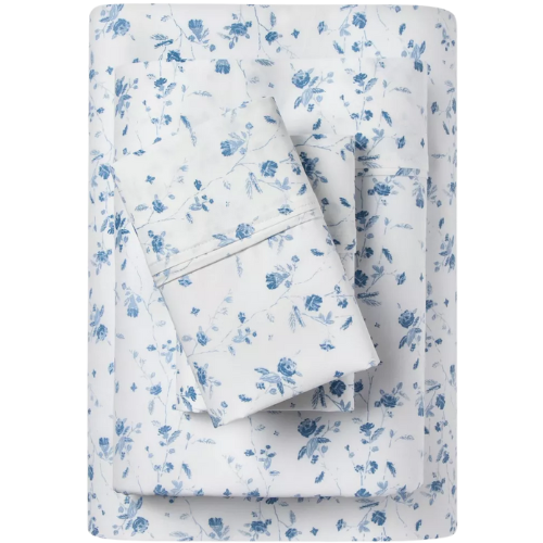 Target Printed Performance 400 Thread Count Sheet Set - Threshold blue floral