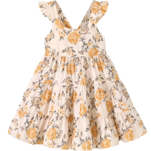 Walmart (US) Happy Town Little Girls Sleeveless Dress Girls Ruffle Beach Dress