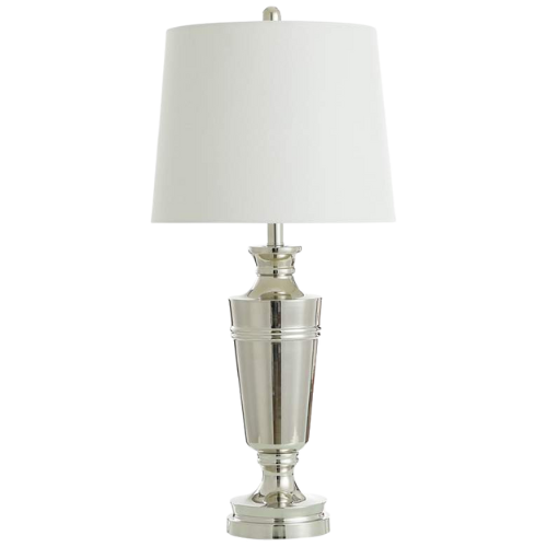 Stylecraft 30" High Polished Nickel Steel Urn Table Lamp
