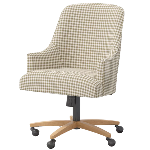 Target Santa Monica Office Chair Kale Gingham Taupe Cream