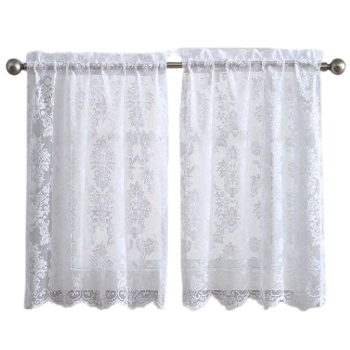 White Lace Cafe Curtains Amazon