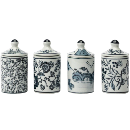 McGee & Co. (US) Hand-Painted Spice Jars (Set of 4)