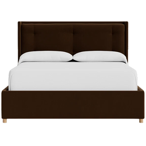 McGee & Co. (US) Ria Bed Low Headboard velvet merlot