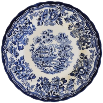 New Churchill Royal Wessex Tonquin Blue Chelsea 8" Salad Plate - Set of 4