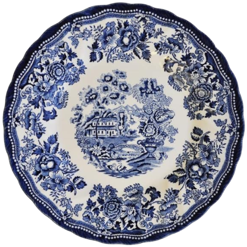 New Churchill Royal Wessex Tonquin Blue Chelsea 8" Salad Plate - Set of 4