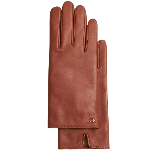 Coach Outlet US Sculpted Signature Leather Tech Gloves