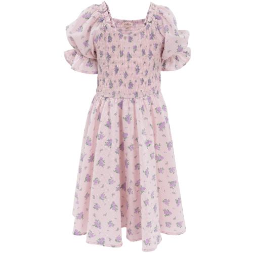 Ivy City Co Mini Teagan Dress In Purple Gingham