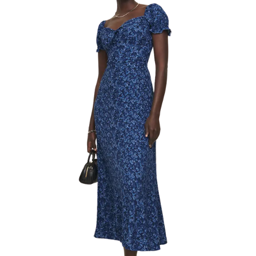 Reformation (Global) Shyla Dress blue floral midi