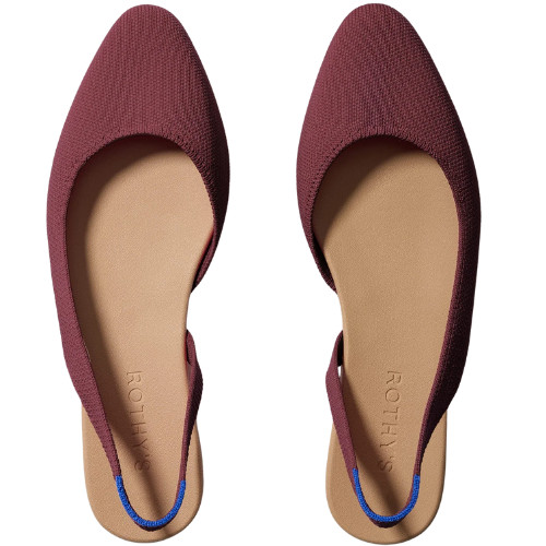 The Almond Slingback in Burgundy | Women's Flats | Rothy's
