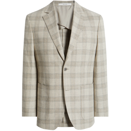 Nordstrom Plaid Cotton & Linen Blend Sport Coat
