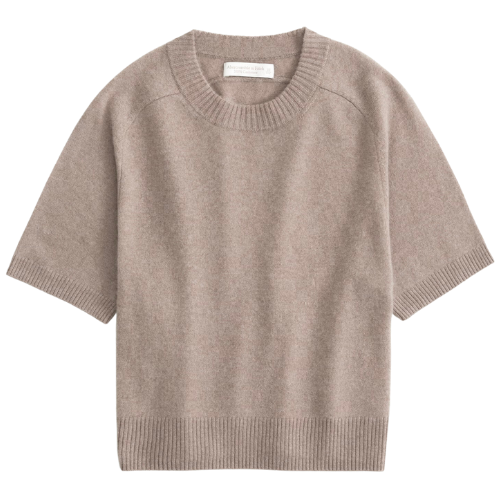 Abercrombie Light Brown Women's Cashmere Crew Tee