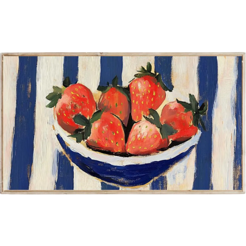 Etsy (US) Bowl of Strawberries Painting Samsung Frame TV Art