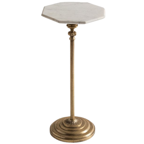 GreenRow Marble Top Cocktail Table brass