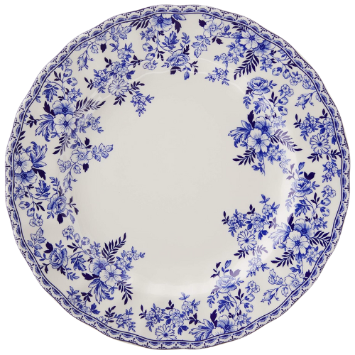 Blue and White Dinner Plate Porcelain China Churchill Cottage