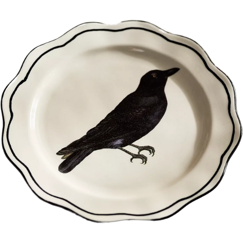 Anthropologie (US) Halloween Stoneware Plate crow