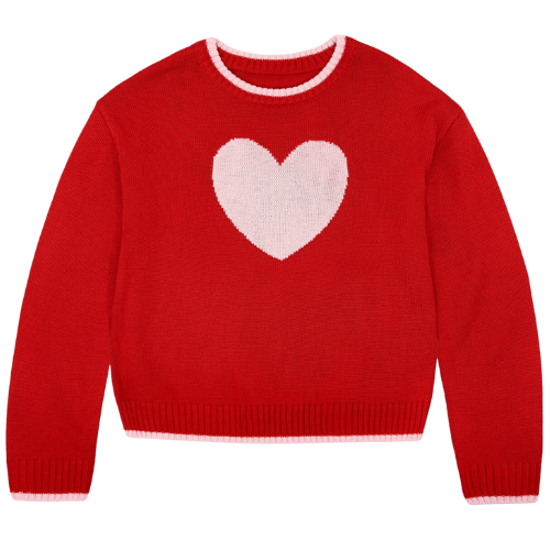 Walmart (US) Way to Celebrate Toddler Girl Valentines Day Sweater red pink heart