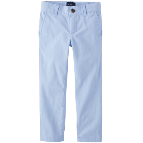 The Children's Place Boys Uniform Stretch Straight Chino Pants - blue