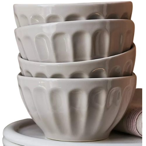 Anthropologie (US) The Latte Stoneware Cereal Bowls, Set of 4: Amelie Edition